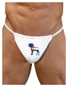 Grunge Rocky Mountain Bighorn Sheep Flag Mens G-String Underwear-Mens G-String-LOBBO-White-Small/Medium-Davson Sales