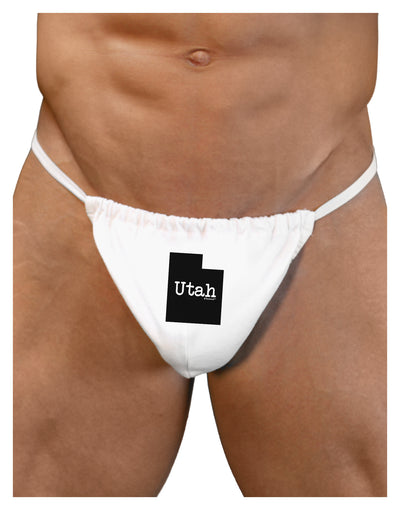 Utah - United States Shape Mens G-String Underwear by TooLoud-Mens G-String-LOBBO-White-Small/Medium-Davson Sales