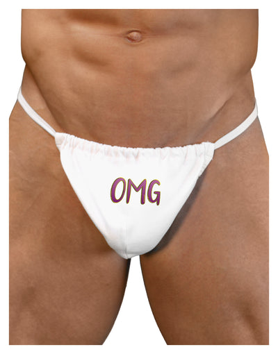 OMG Mens G-String Underwear by TooLoud-Mens G-String-LOBBO-White-Small/Medium-Davson Sales