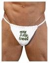 One Lucky Grandpa Shamrock Mens G-String Underwear-Mens G-String-LOBBO-White-Small/Medium-Davson Sales