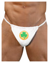 Shamrock Button Vector Design Mens G-String Underwear by TooLoud-Mens G-String-LOBBO-White-Small/Medium-Davson Sales