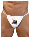 California Republic Design - Grizzly Bear and Star Mens G-String Underwear by TooLoud-Mens G-String-LOBBO-White-Small/Medium-Davson Sales