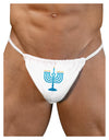 Hanukkah Menorah Mens G-String Underwear-Mens G-String-LOBBO-White-Small/Medium-Davson Sales