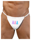 Three Easter Bunnies - Pastels Mens G-String Underwear by TooLoud-Mens G-String-LOBBO-White-Small/Medium-Davson Sales