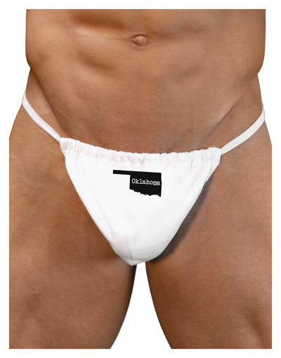 Oklahoma - United States Shape Mens G-String Underwear by TooLoud-Mens G-String-LOBBO-White-Small/Medium-Davson Sales