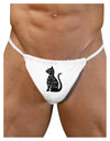 You've Cat To Be Kitten Me Right Meow Mens G-String Underwear-Mens G-String-LOBBO-White-Small/Medium-Davson Sales