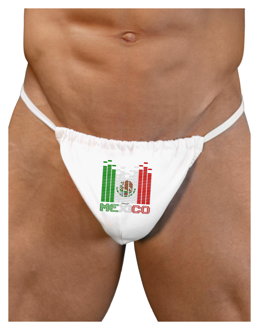 Mexican Flag Levels - Cinco De Mayo Text Mens G-String Underwear-Mens G-String-LOBBO-White-Small/Medium-Davson Sales