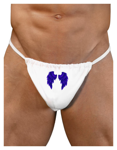 Epic Dark Angel Wings Design Mens G-String Underwear-Mens G-String-LOBBO-White-Small/Medium-Davson Sales