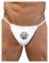 TooLoud Pug Life Hippy Mens G-String Underwear-Mens G-String-LOBBO-White-Small/Medium-Davson Sales