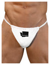 Washington - United States Shape Mens G-String Underwear-Mens G-String-LOBBO-White-Small/Medium-Davson Sales