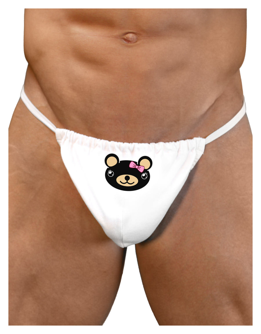 Kyu-T Head - Night Beartholomea Girl Teddy Bear Mens G-String Underwear-Mens G-String-LOBBO-White-Small/Medium-Davson Sales