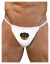 Cute Rottweiler Dog Mens G-String Underwear by TooLoud-Mens G-String-TooLoud-White-Small/Medium-Davson Sales