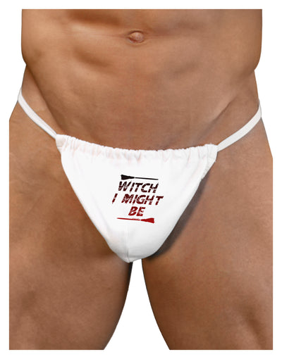 Witch I Might Be Mens G-String Underwear by TooLoud-Mens G-String-LOBBO-White-Small/Medium-Davson Sales