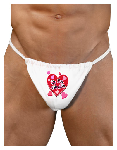Be My Valentine Romantic Hearts Mens G-String Underwear-Mens G-String-LOBBO-White-Small/Medium-Davson Sales