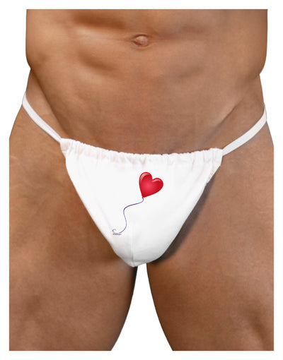 Cute Red Heart Balloon Mens G-String Underwear-Mens G-String-LOBBO-White-Small/Medium-Davson Sales