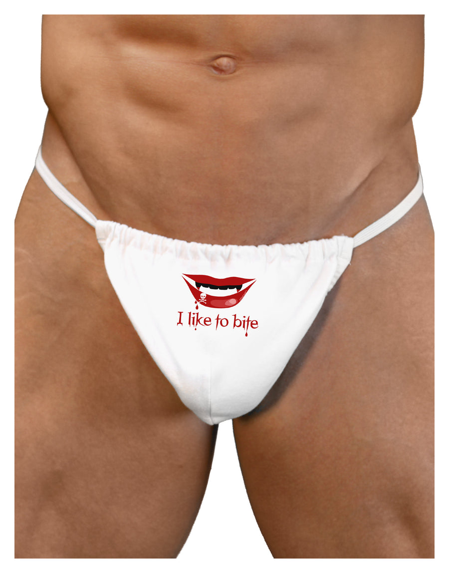 Like to Bite Mens G-String Underwear-Mens G-String-LOBBO-White-Small/Medium-Davson Sales