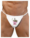 TooLoud Matching Pho Eva Pink Pho Bowl Mens G-String Underwear-Mens G-String-LOBBO-White-Small/Medium-Davson Sales