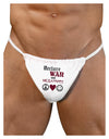 Declare War on Negativity Mens G-String Underwear by LOBBO-Mens G-String-LOBBO-White-Small/Medium-Davson Sales