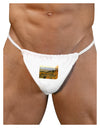 Colorado Postcard Gentle Sunrise Mens G-String Underwear by LOBBO-Mens G-String-LOBBO-White-Small/Medium-Davson Sales