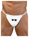 Pride Rainbow Glasses Mens G-String Underwear by TooLoud-Mens G-String-LOBBO-White-Small/Medium-Davson Sales