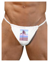 Palm Tree Beach Filter Mens G-String Underwear-Mens G-String-LOBBO-White-Small/Medium-Davson Sales