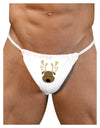 Cute Reindeer Face Christmas Mens G-String Underwear-Mens G-String-LOBBO-White-Small/Medium-Davson Sales