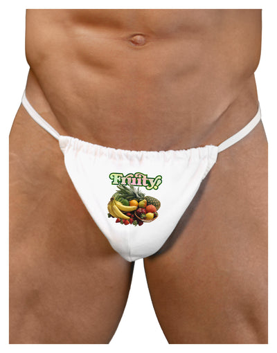 Fruity Fruit Basket Mens G-String Underwear-Mens G-String-LOBBO-White-Small/Medium-Davson Sales