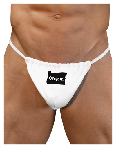 Oregon - United States Shape Mens G-String Underwear by TooLoud-Mens G-String-LOBBO-White-Small/Medium-Davson Sales