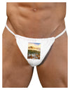 Nature Photography - Mountain Glow Mens G-String Underwear by LOBBO-Mens G-String-LOBBO-White-Small/Medium-Davson Sales