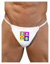 Clown Face Pop Art Mens G-String Underwear-Mens G-String-LOBBO-White-Small/Medium-Davson Sales