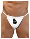 Georgia - United States Shape Mens G-String Underwear by TooLoud-Mens G-String-LOBBO-White-Small/Medium-Davson Sales