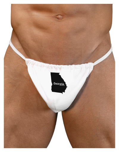 Georgia - United States Shape Mens G-String Underwear by TooLoud-Mens G-String-LOBBO-White-Small/Medium-Davson Sales