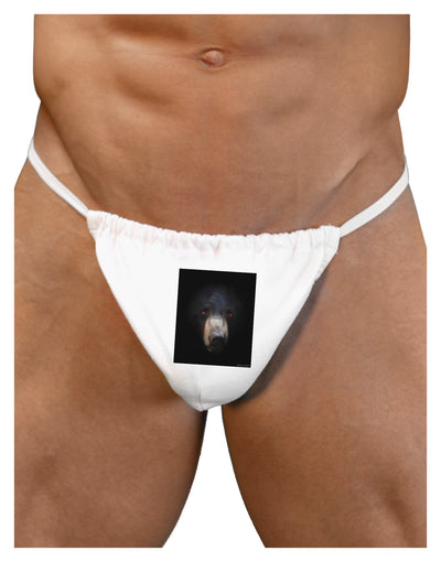 Scary Black Bear Mens G-String Underwear-Mens G-String-LOBBO-White-Small/Medium-Davson Sales