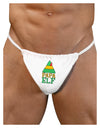 Matching Christmas Design - Elf Family - Papa Elf Mens G-String Underwear-Mens G-String-LOBBO-White-Small/Medium-Davson Sales