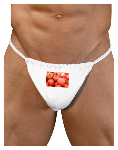 Buy Local Produce Tomatoes Mens G-String Underwear-Mens G-String-LOBBO-White-Small/Medium-Davson Sales