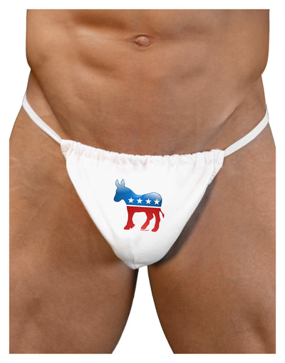 Democrat Bubble Symbol Mens G-String Underwear-Mens G-String-LOBBO-White-Small/Medium-Davson Sales