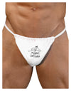 TooLoud Pugs Not Drugs Mens G-String Underwear-Mens G-String-LOBBO-White-Small/Medium-Davson Sales