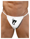 Cute Arched Black Cat Halloween Mens G-String Underwear-Mens G-String-LOBBO-White-Small/Medium-Davson Sales