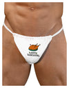 Happy Thanksgiving Mens G-String Underwear-Mens G-String-LOBBO-White-Small/Medium-Davson Sales