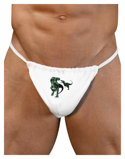 Jurassic Dinosaur Design 1 Mens G-String Underwear by TooLoud-Mens G-String-LOBBO-White-Small/Medium-Davson Sales