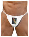 Rainbow Feather Mens G-String Underwear-Mens G-String-LOBBO-White-Small/Medium-Davson Sales