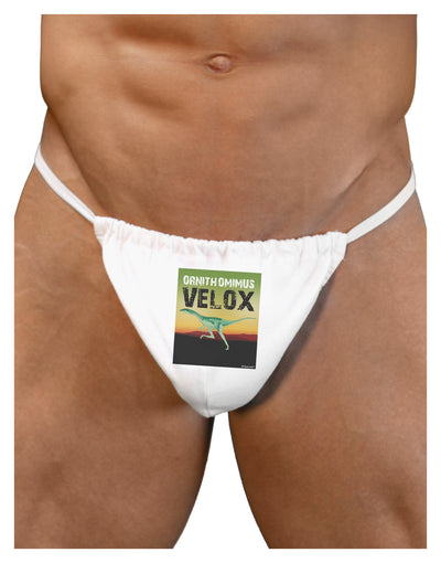 Ornithomimus Velox - With Name Mens G-String Underwear by TooLoud-Mens G-String-LOBBO-White-Small/Medium-Davson Sales