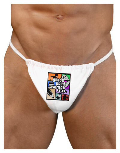 GPA 4 - Grade Point Average Mens G-String Underwear-Mens G-String-LOBBO-White-Small/Medium-Davson Sales