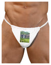 Beautiful Cliffs Nature Mens G-String Underwear by LOBBO-Mens G-String-LOBBO-White-Small/Medium-Davson Sales