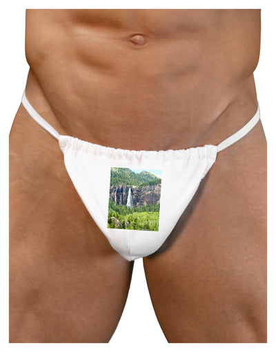 Beautiful Cliffs Nature Mens G-String Underwear by LOBBO-Mens G-String-LOBBO-White-Small/Medium-Davson Sales