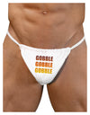 Gobble Gobble Gobble - Thanksgiving Mens G-String Underwear-Mens G-String-LOBBO-White-Small/Medium-Davson Sales
