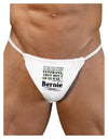 Bernie on Veterans and War Mens G-String Underwear-Mens G-String-LOBBO-White-Small/Medium-Davson Sales