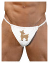 Cute Little Rudolph the Reindeer - Christmas Mens G-String Underwear by TooLoud-Mens G-String-LOBBO-White-Small/Medium-Davson Sales