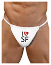 I Heart San Francisco Mens G-String Underwear-Mens G-String-LOBBO-White-Small/Medium-Davson Sales