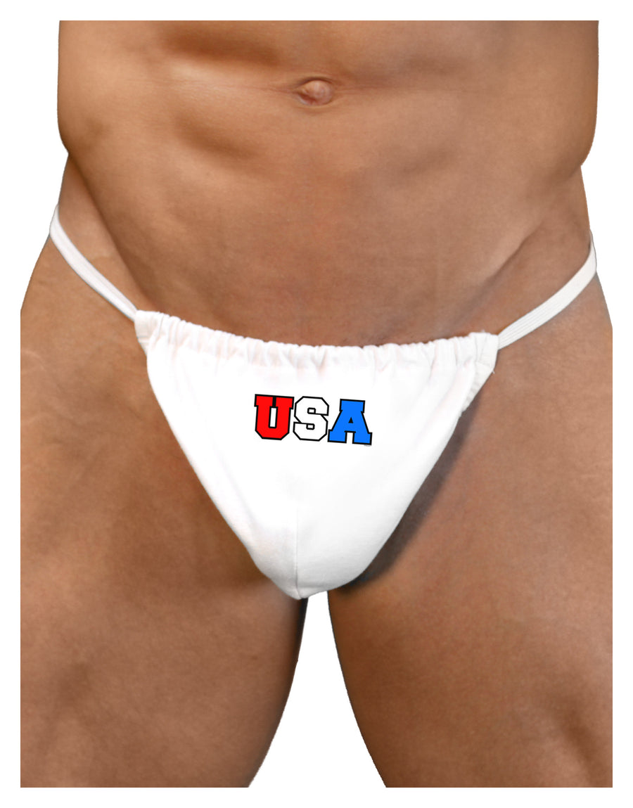 Collegiate USA Mens G-String Underwear-Mens G-String-LOBBO-White-Small/Medium-Davson Sales